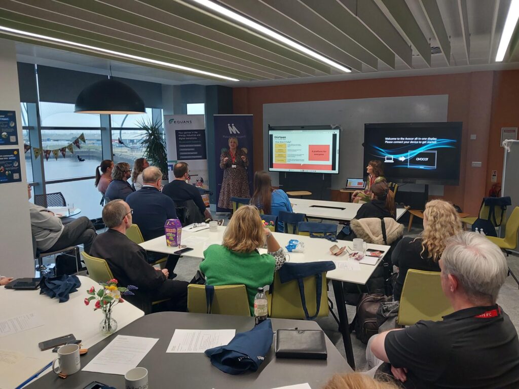 Photo shows a room full of people attending the Thirteen Group launch event in Middlesborough