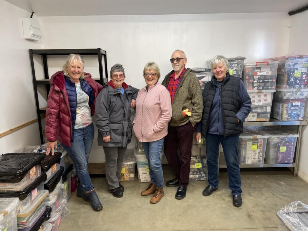 Volunteers from Chichester Harbour Rotary Club supporting the town's food bank with their clothes bank.