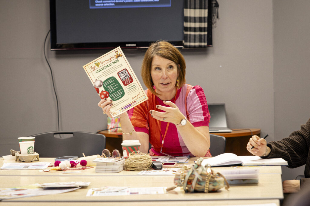 PlayCare Network's Emma Martin at the Buggies 4 Brum campaign launch. Photo: Samuel Singer